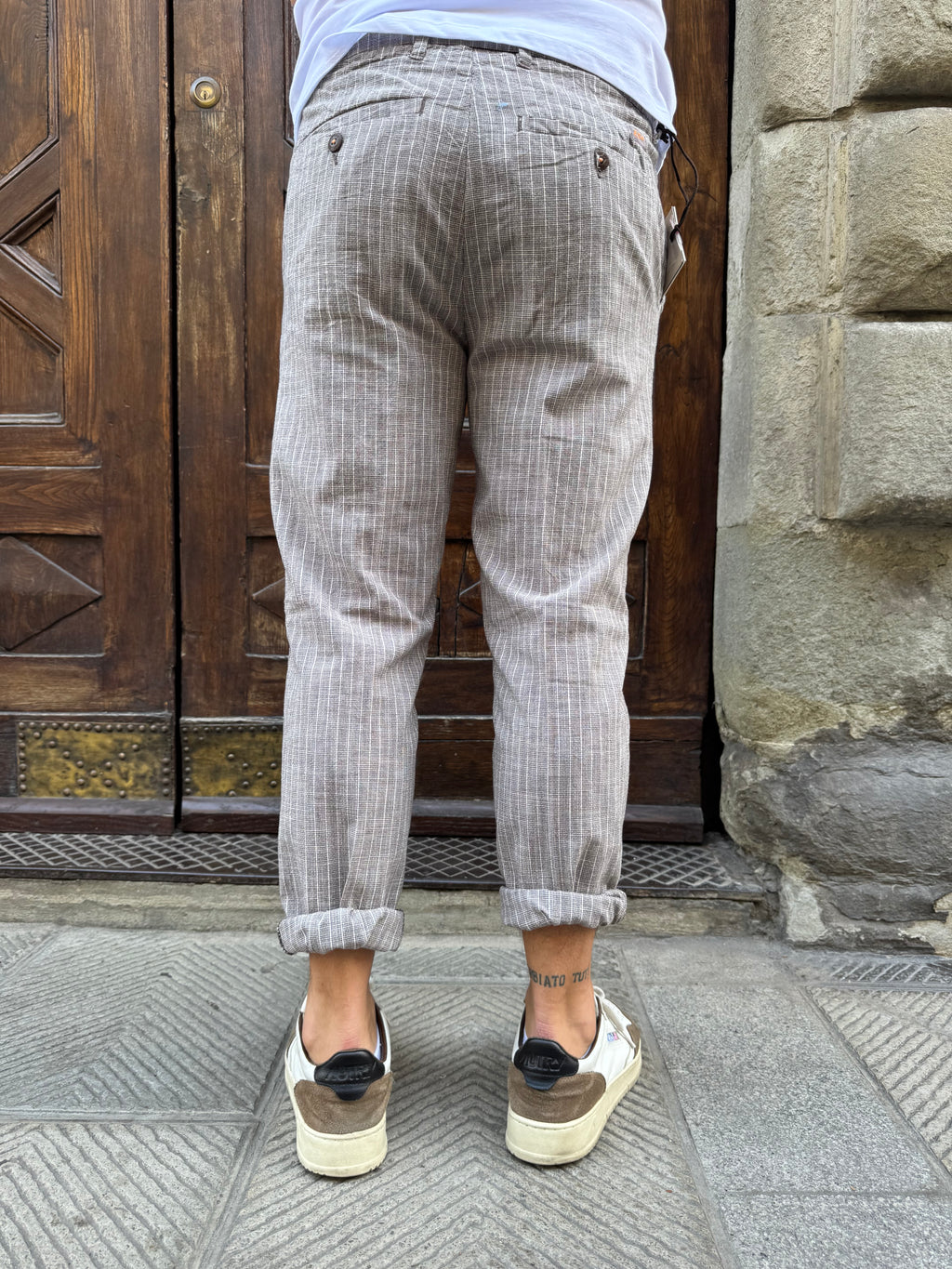 Pantalaccio Milano di Yes Zee rigato
