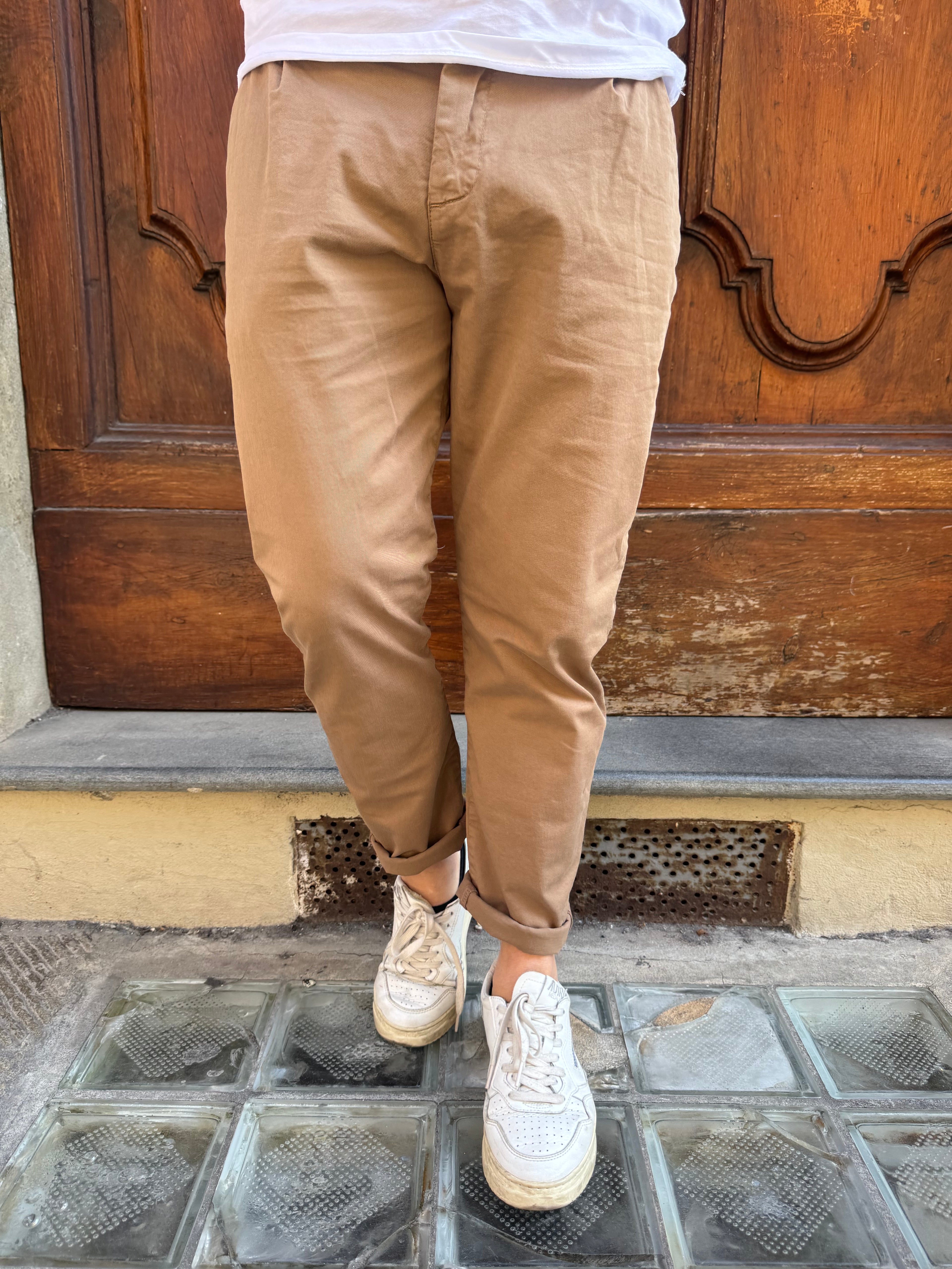 Pantalone Mike di 3.9 tabacco