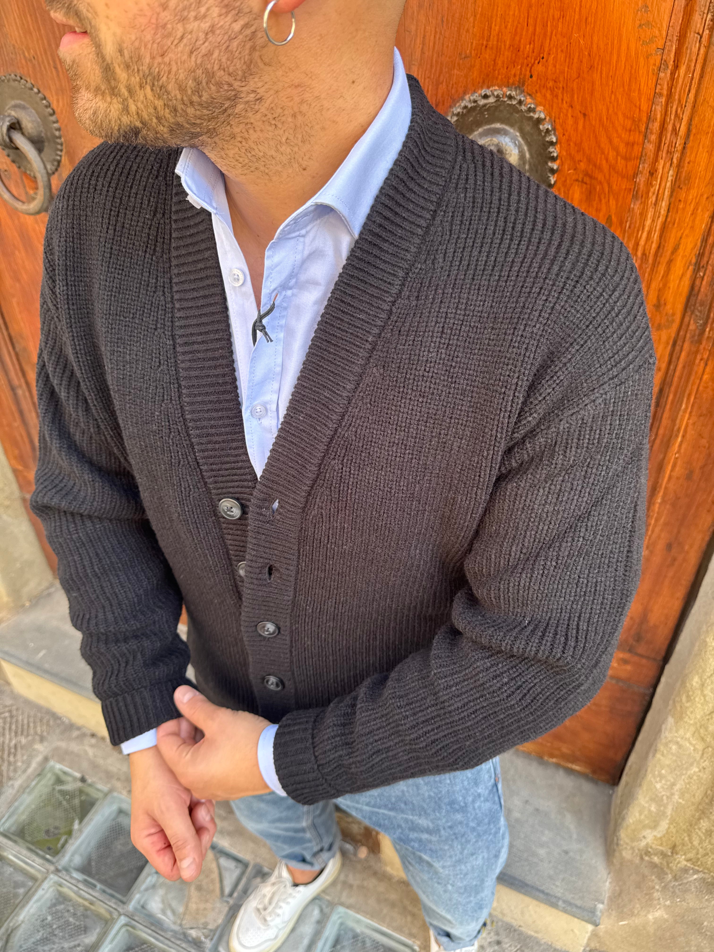 Cardigan Bob di Hamaki-Ho nero