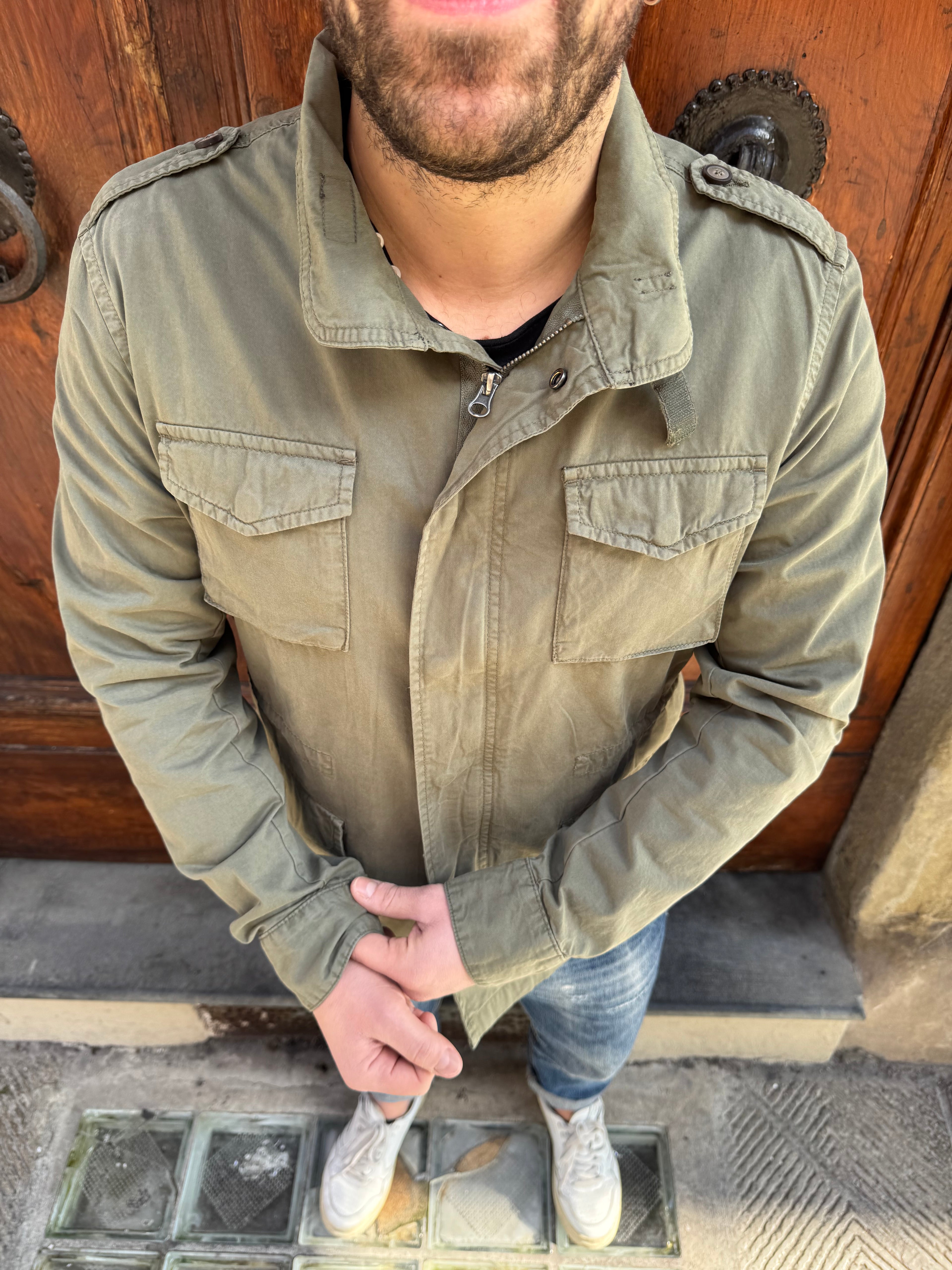 Giacchetto Sahara di Tréz verde militare