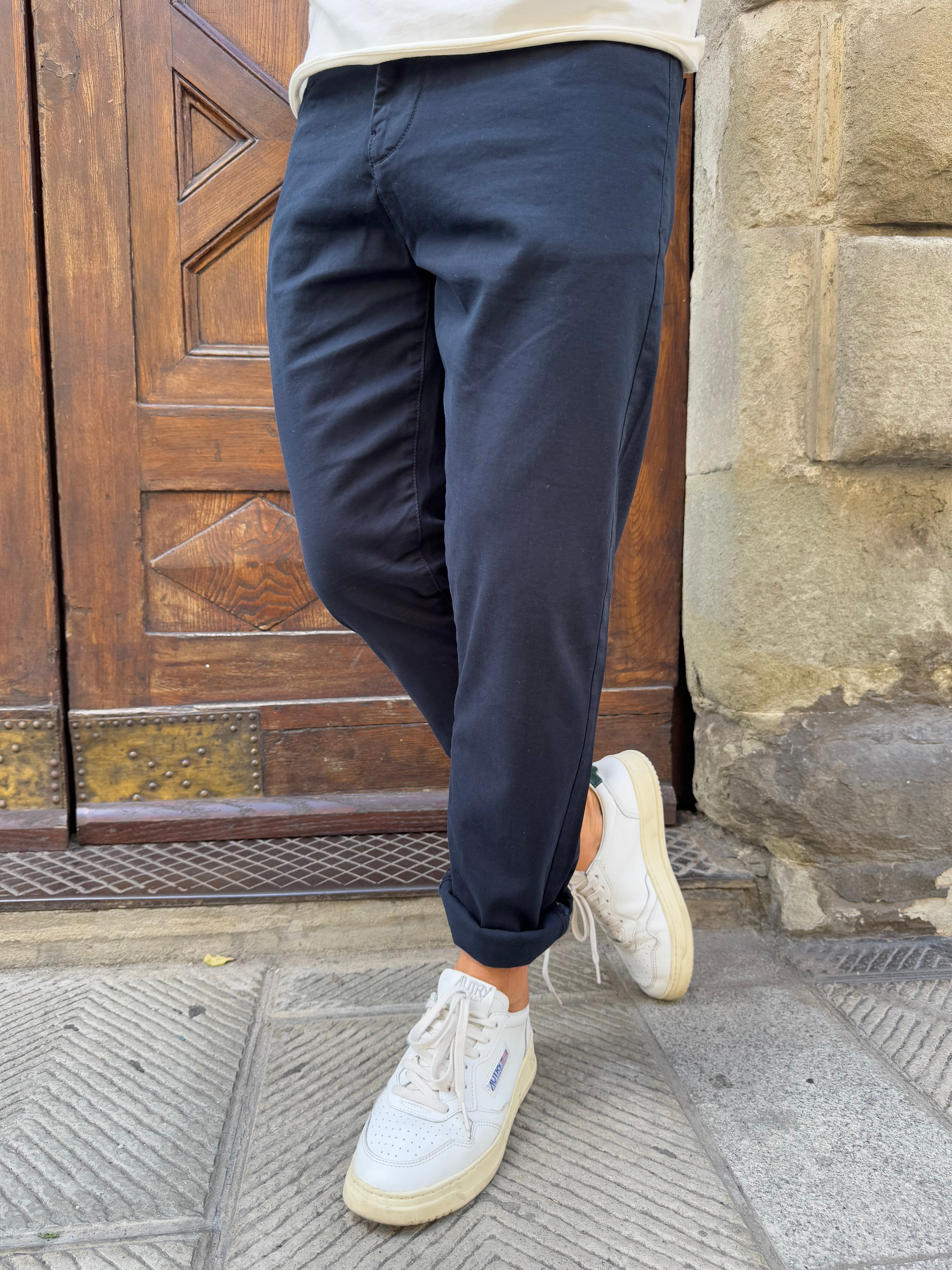 Pantalone Chinos tasca jeans di Hamaki-Ho blu