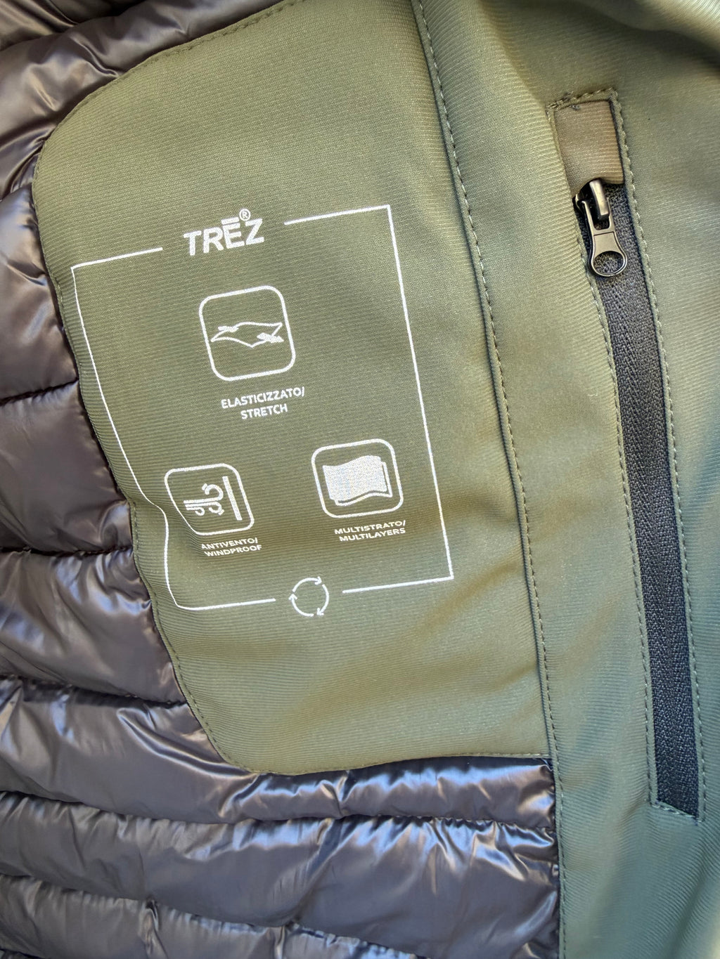 Giacchetto Parka in tessuto tecnico di Tréz verde