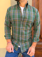 Camicia Quadro 02 di Tréz verde
