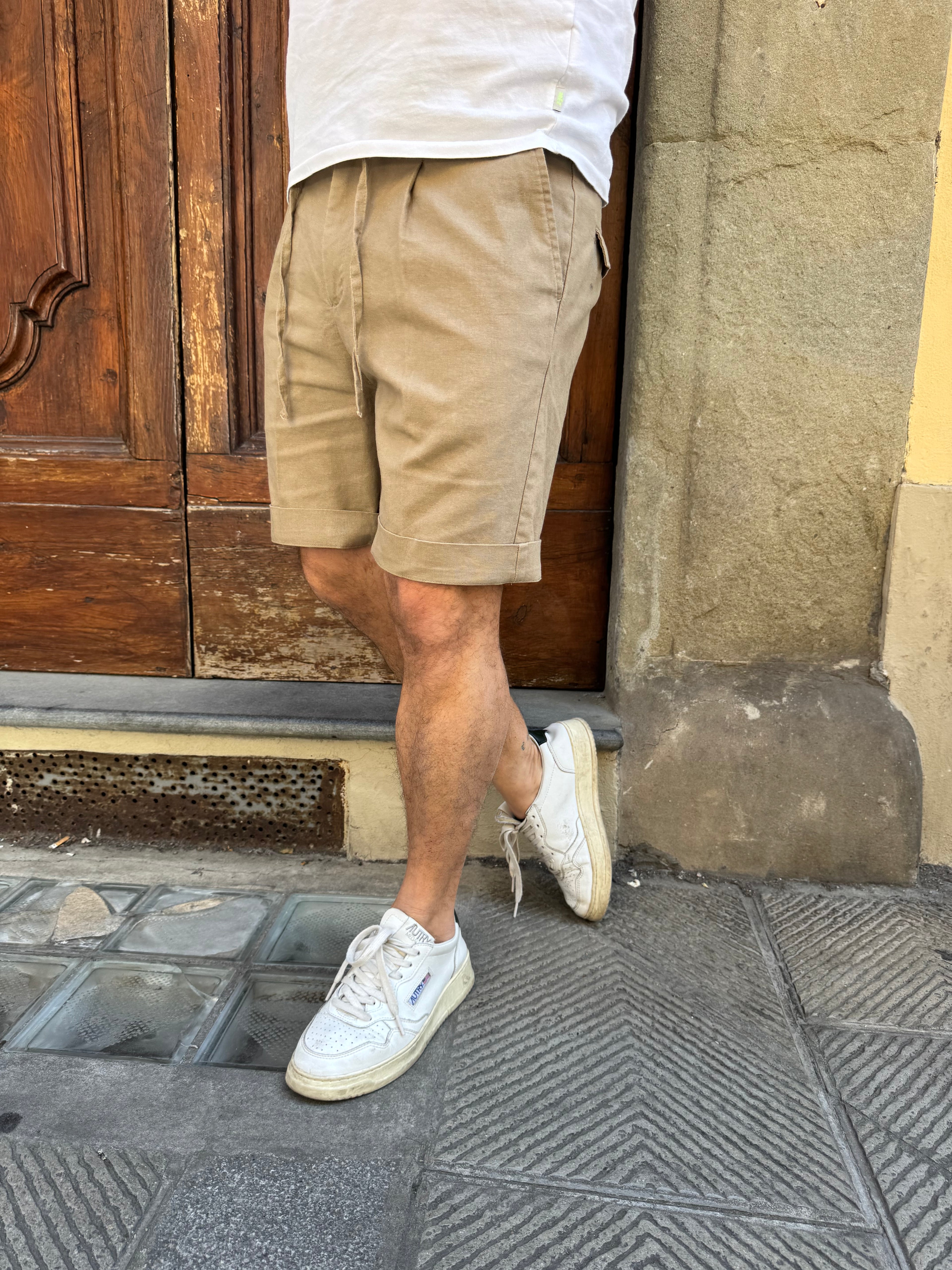 Bermuda in lino di Hamaki-Ho beige