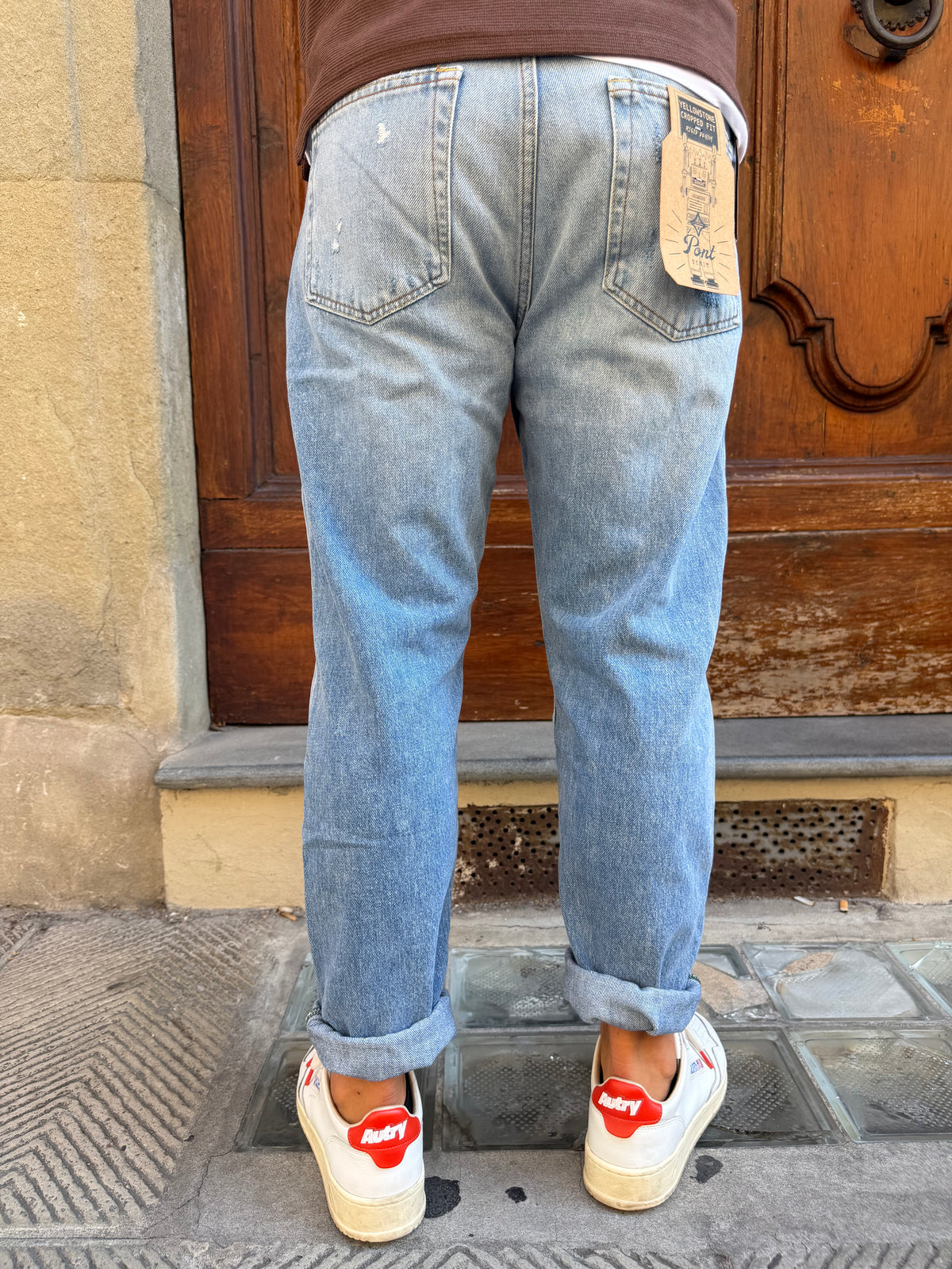 Jeans Yellowstone cropped di Pont con strappi