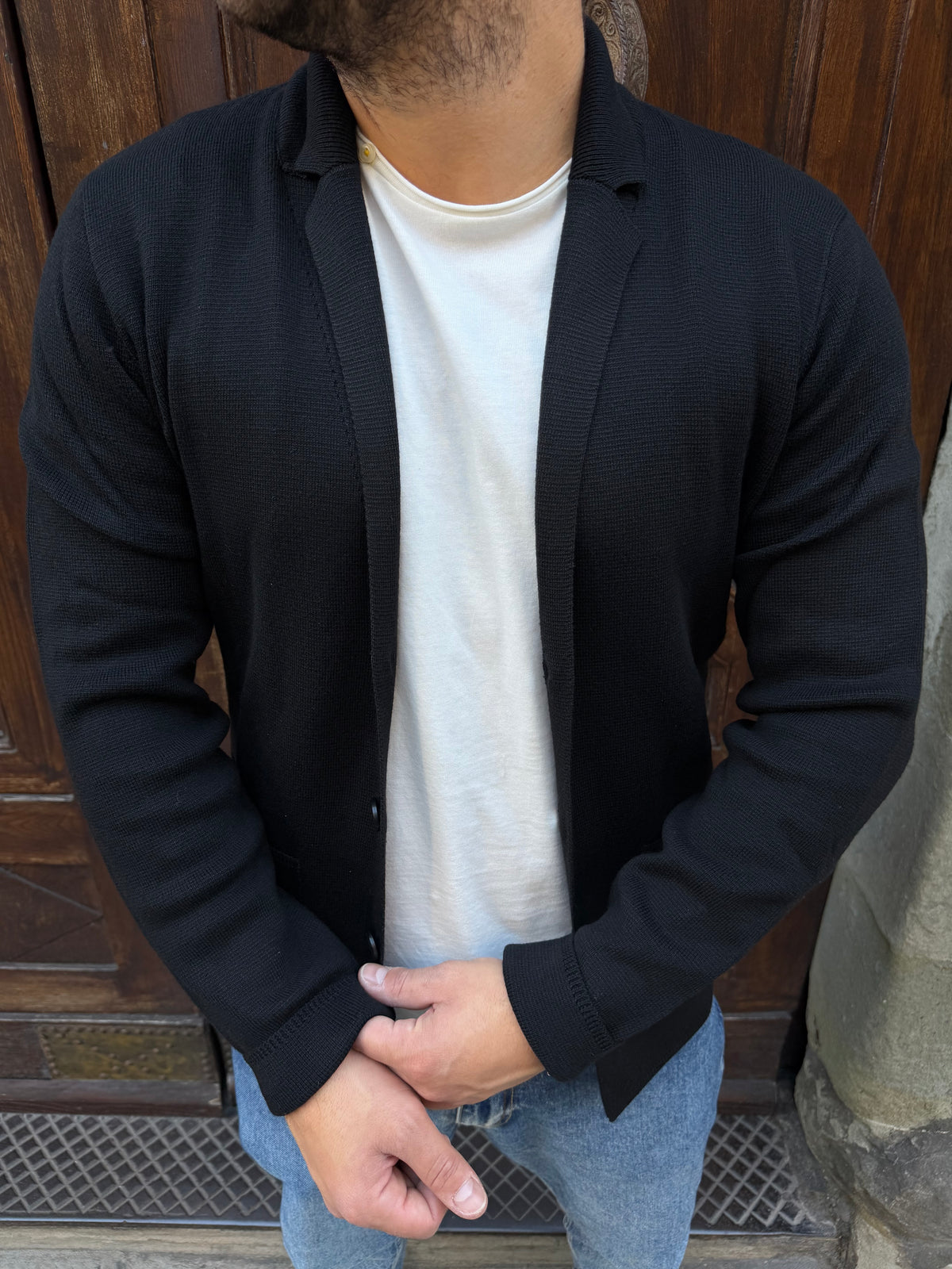Giacca cardigan Roma di Hamaki-Ho nero