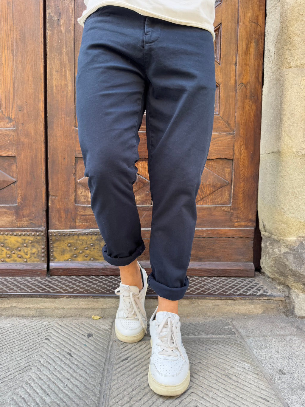 Pantalone Chinos tasca jeans di Hamaki-Ho blu