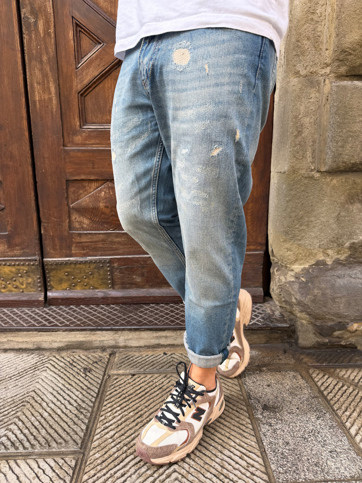 Jeans Yellowstone Cropped di Pont lavaggio sabbia