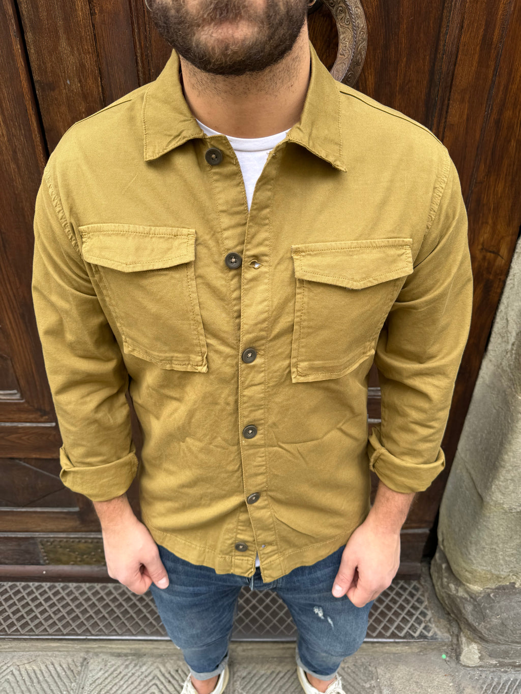 Camicia Jones senape di Hamaki-Ho