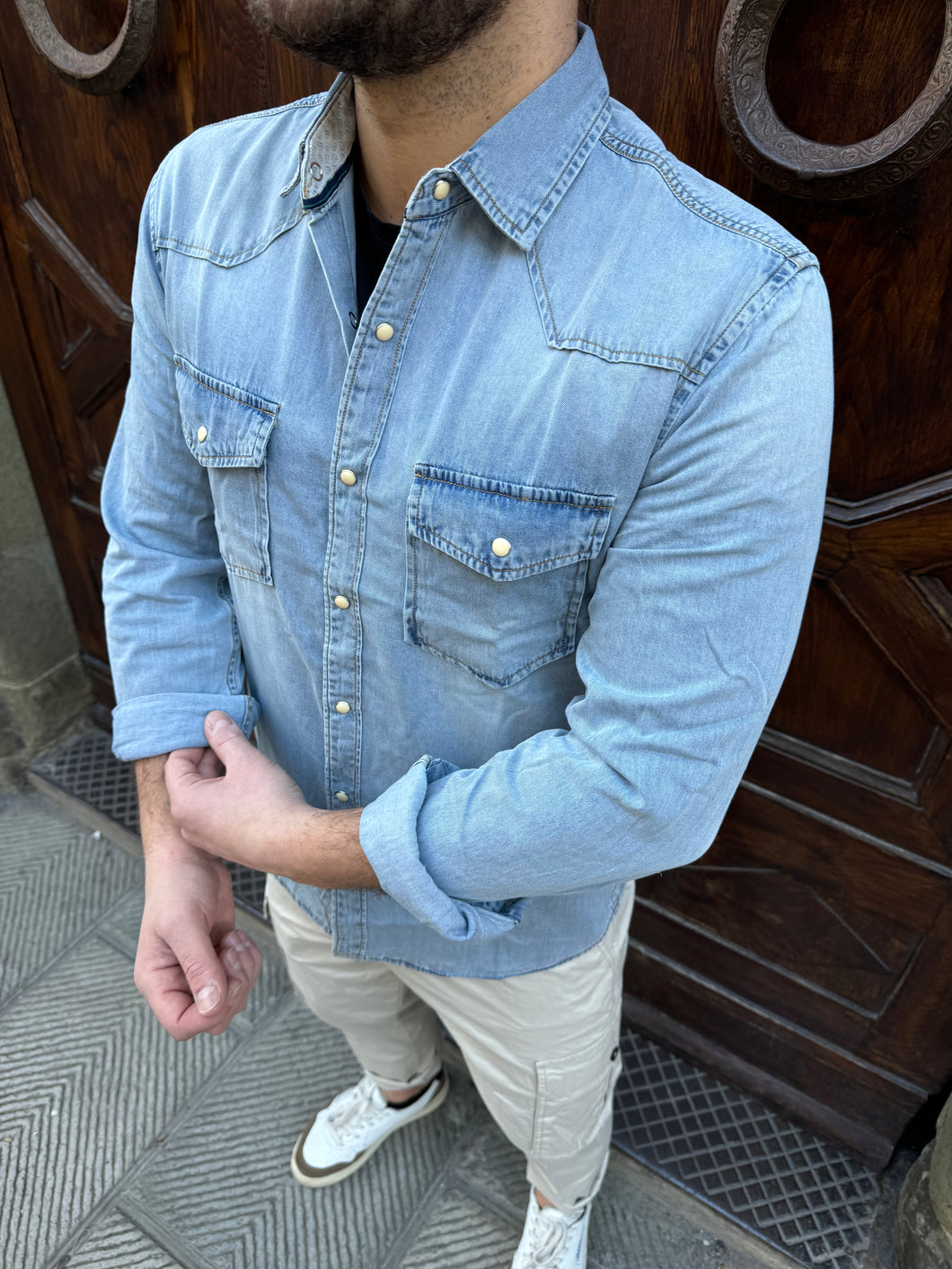 Camicia Jeans di Telamira lavaggio chiaro