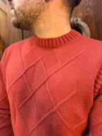 Maglioncino Rombo di Telamira ruggine