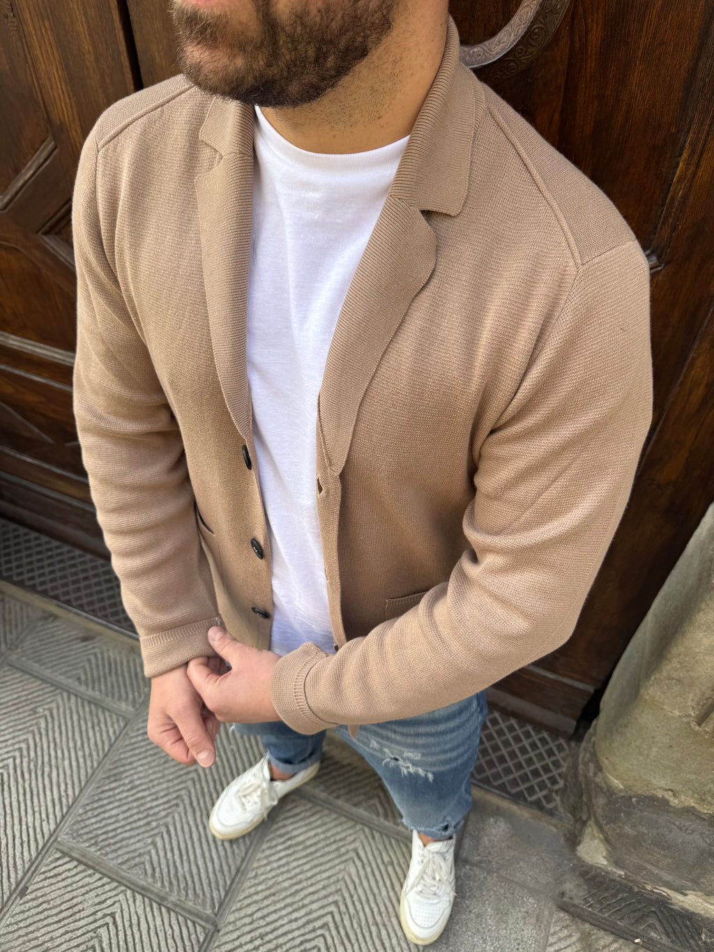 Cardigan Milano di Hamaki-Ho tabacco