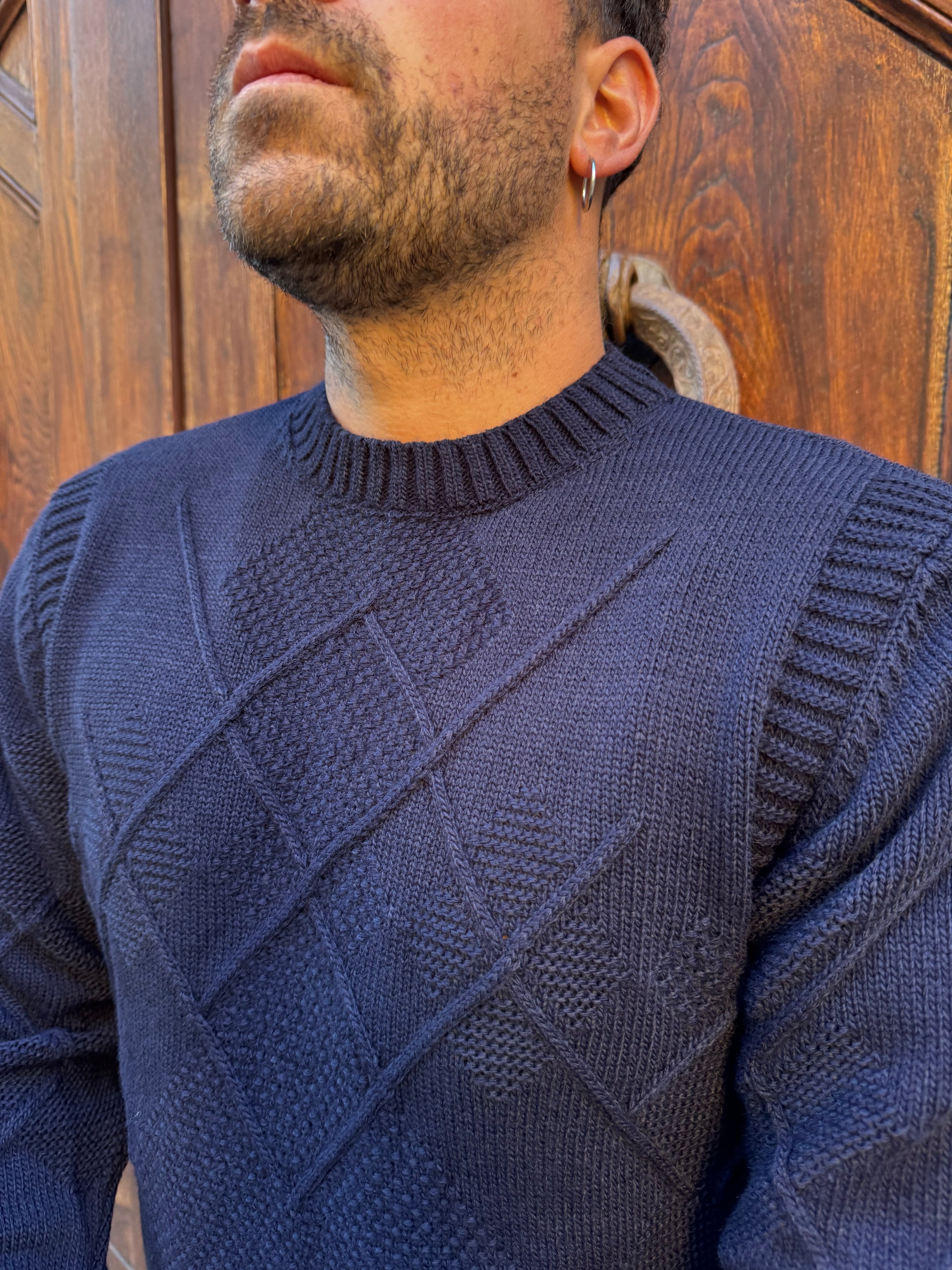 Maglioncino Rombo di Telamira blu