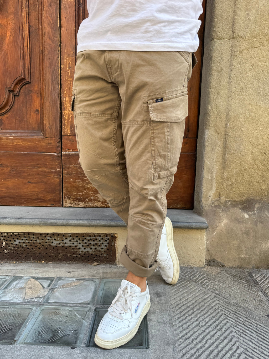 Pantalone Cargo di Petrol fango