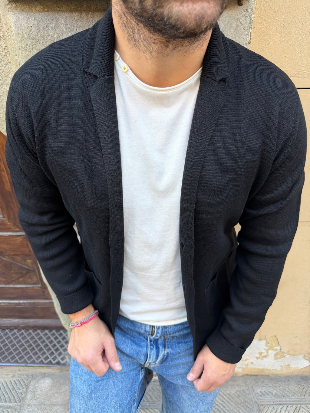 Giacca cardigan Roma di Hamaki-Ho nero
