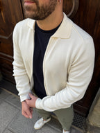 Cardigan Zip di Hamaki-Ho panna