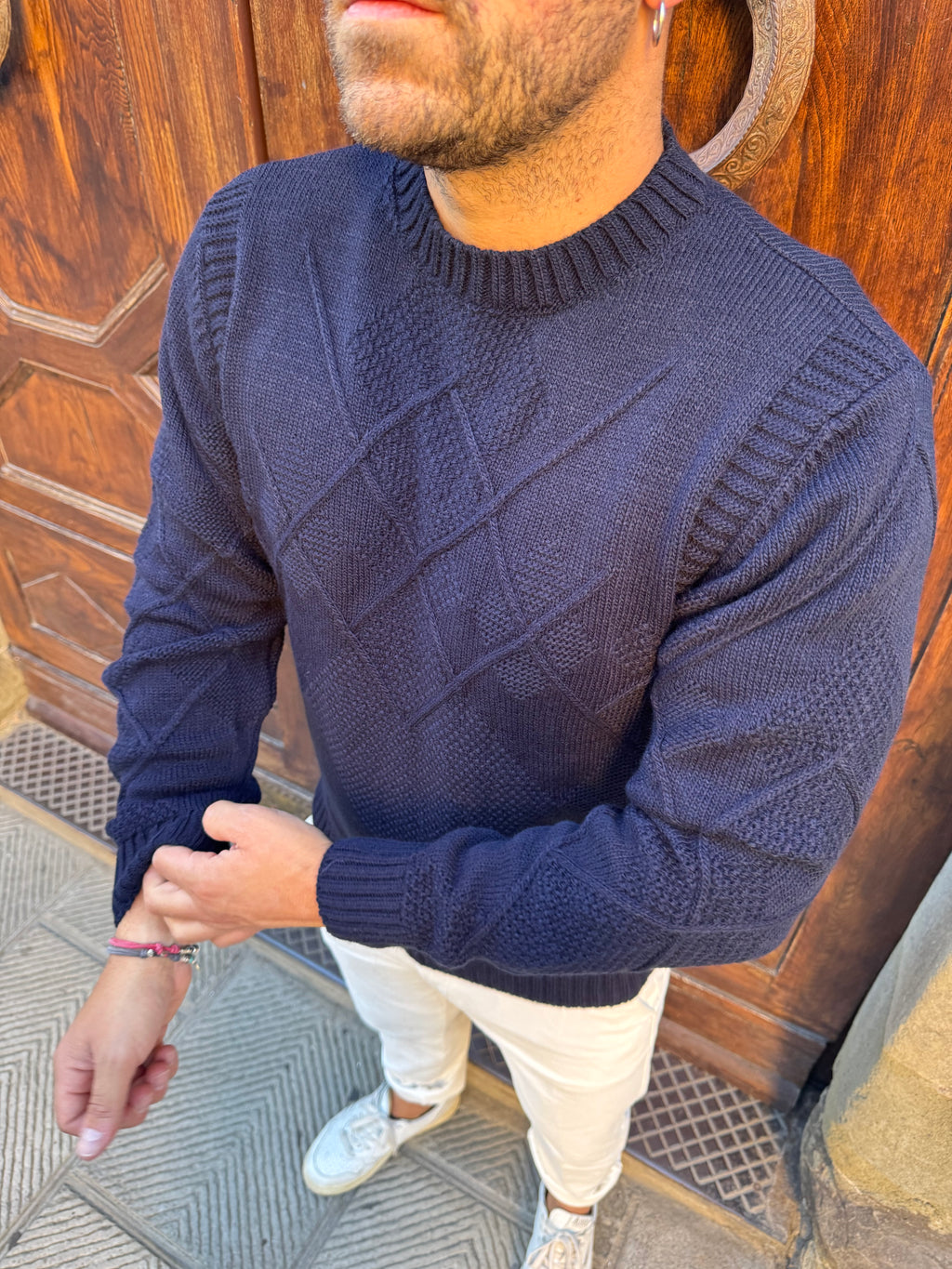 Maglioncino Rombo di Telamira blu