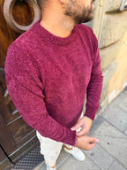 Maglioncino Ciniglia di Telamira bordeaux
