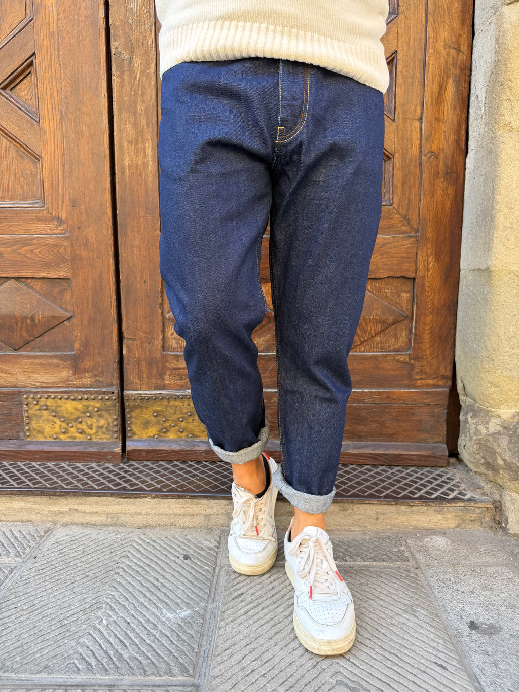 Jeans Yellowstone Cropped di Pont con ricamo Samurai