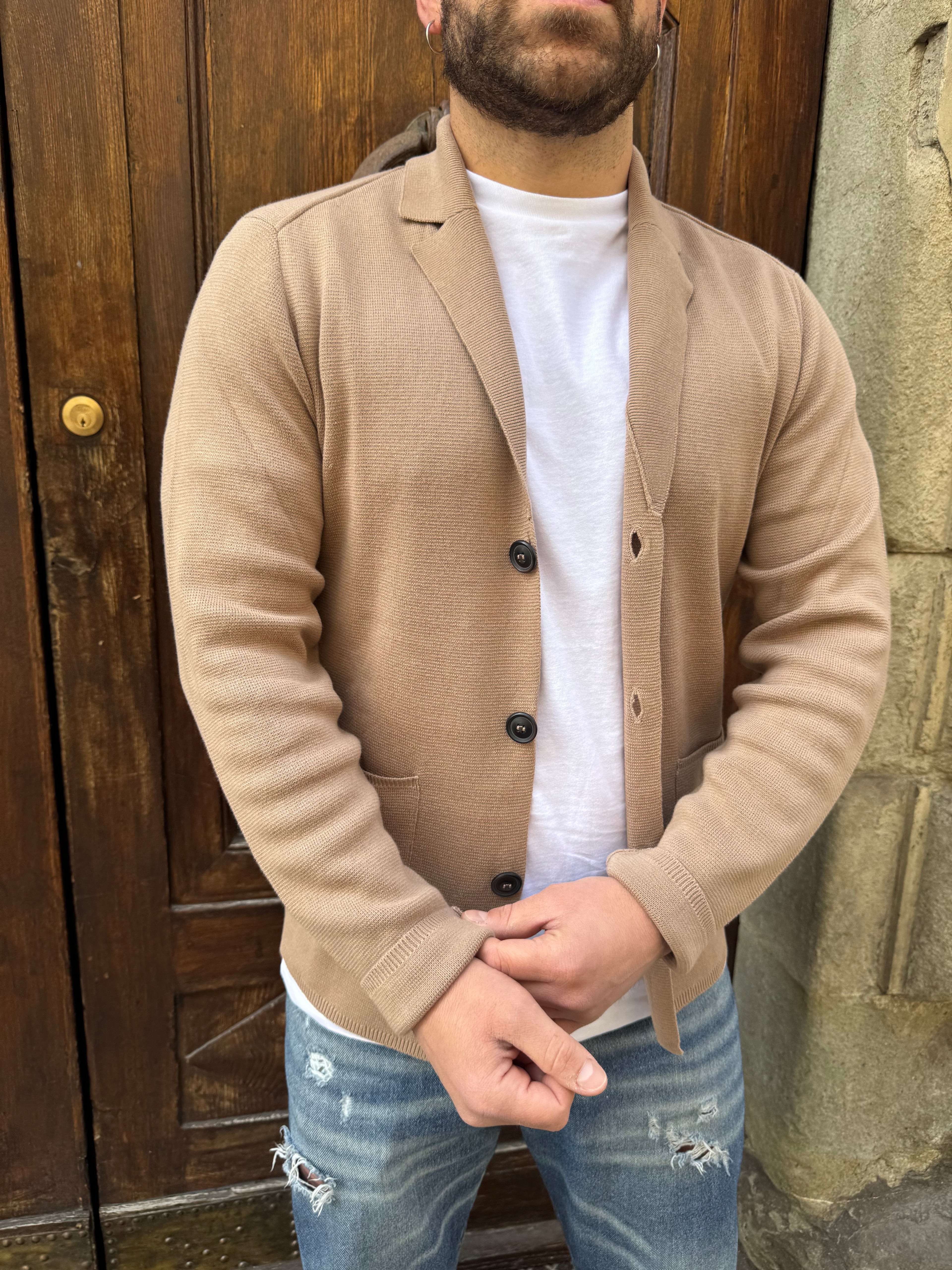 Cardigan Milano di Hamaki-Ho tabacco