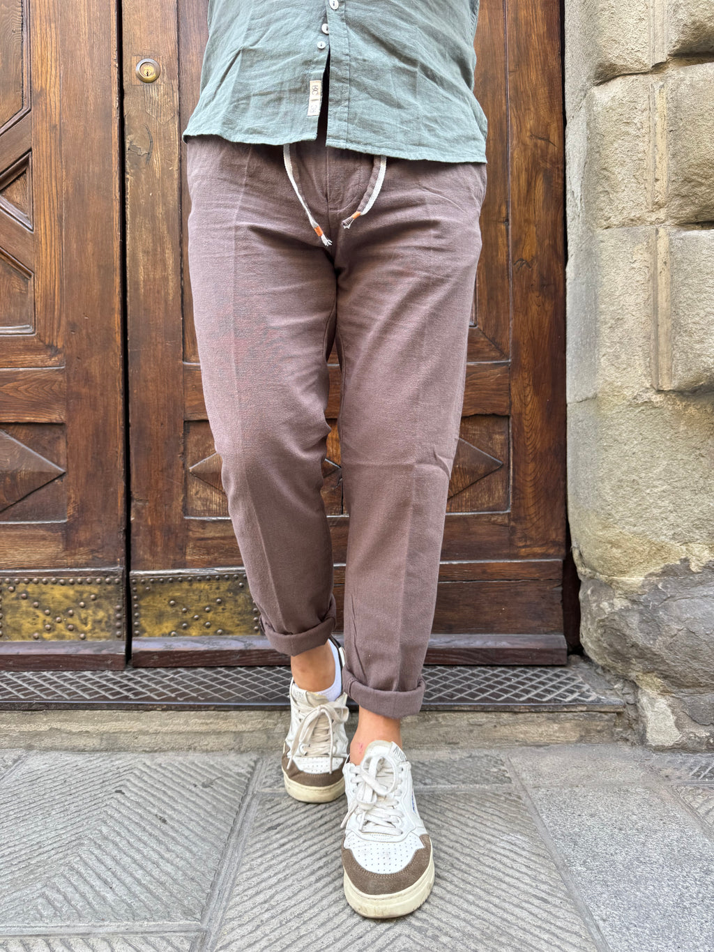 Pantalaccio Zante di Yes Zee in lino tabacco