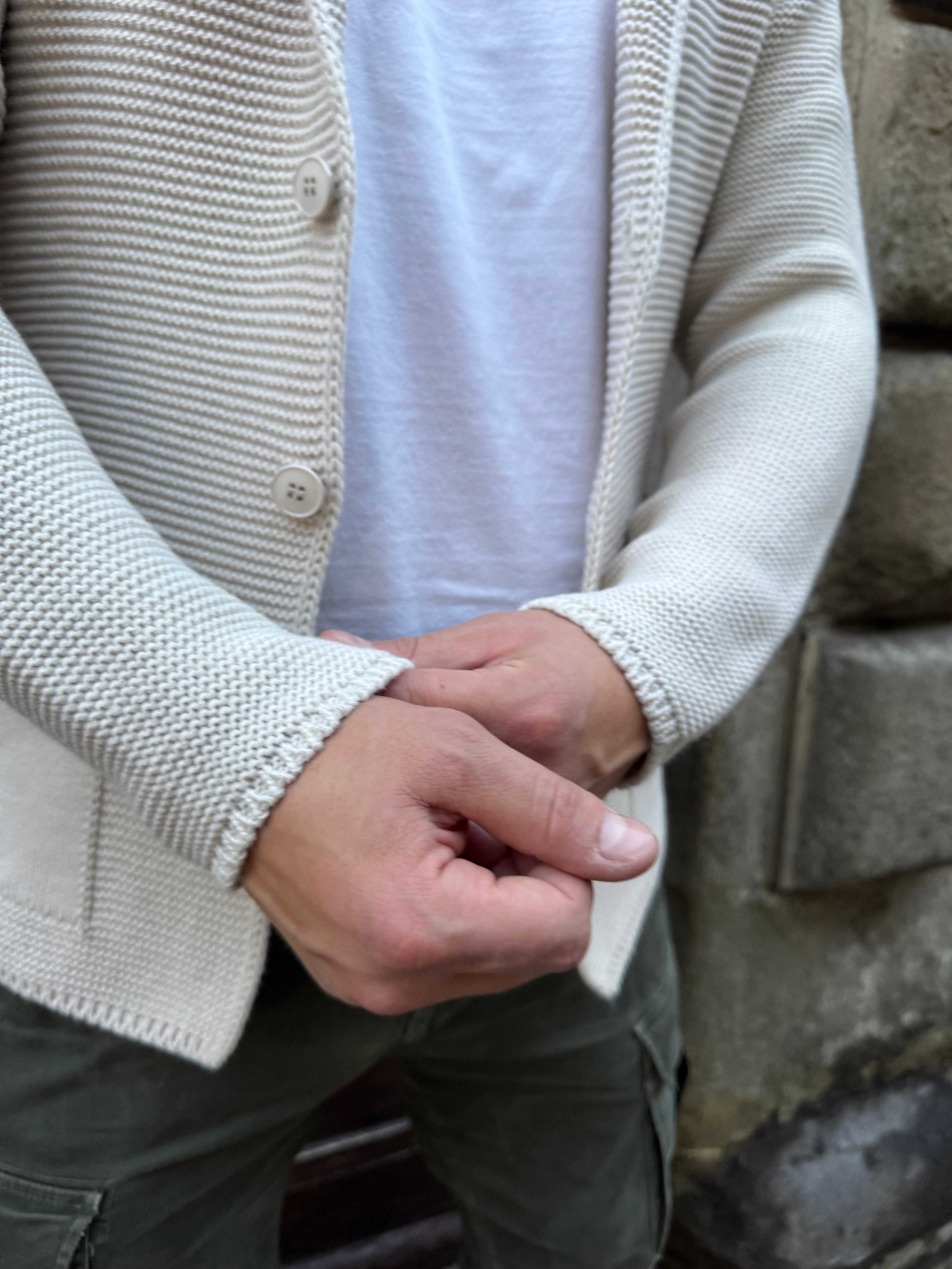 Cardigan Lucio di 3.9 panna