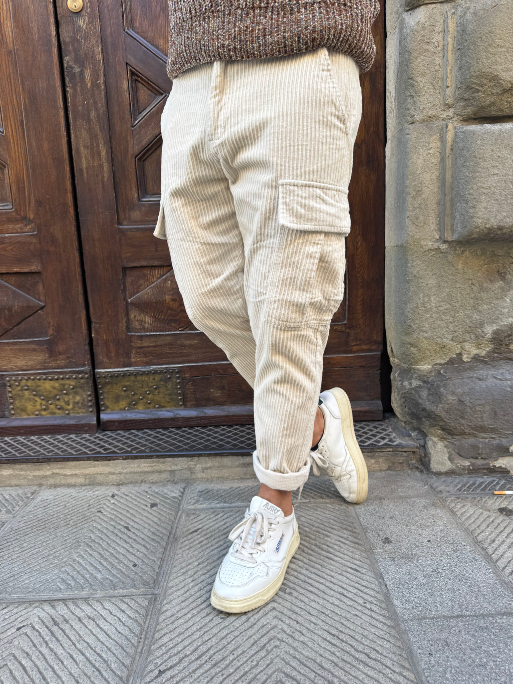 Pantalone cargo Rocciatore di Telamira panna