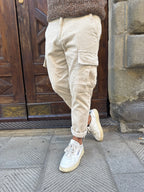 Pantalone cargo Rocciatore di Telamira panna