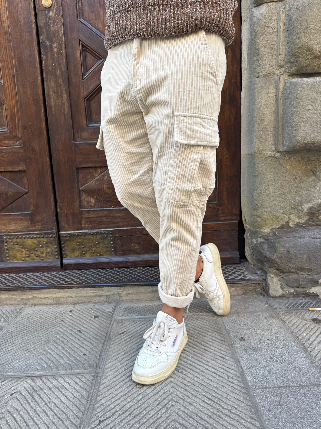 Pantalone Cargo Rocciatore di Telamira panna