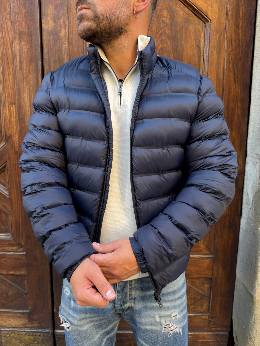 Piumino di Hamaki-Ho blu navy