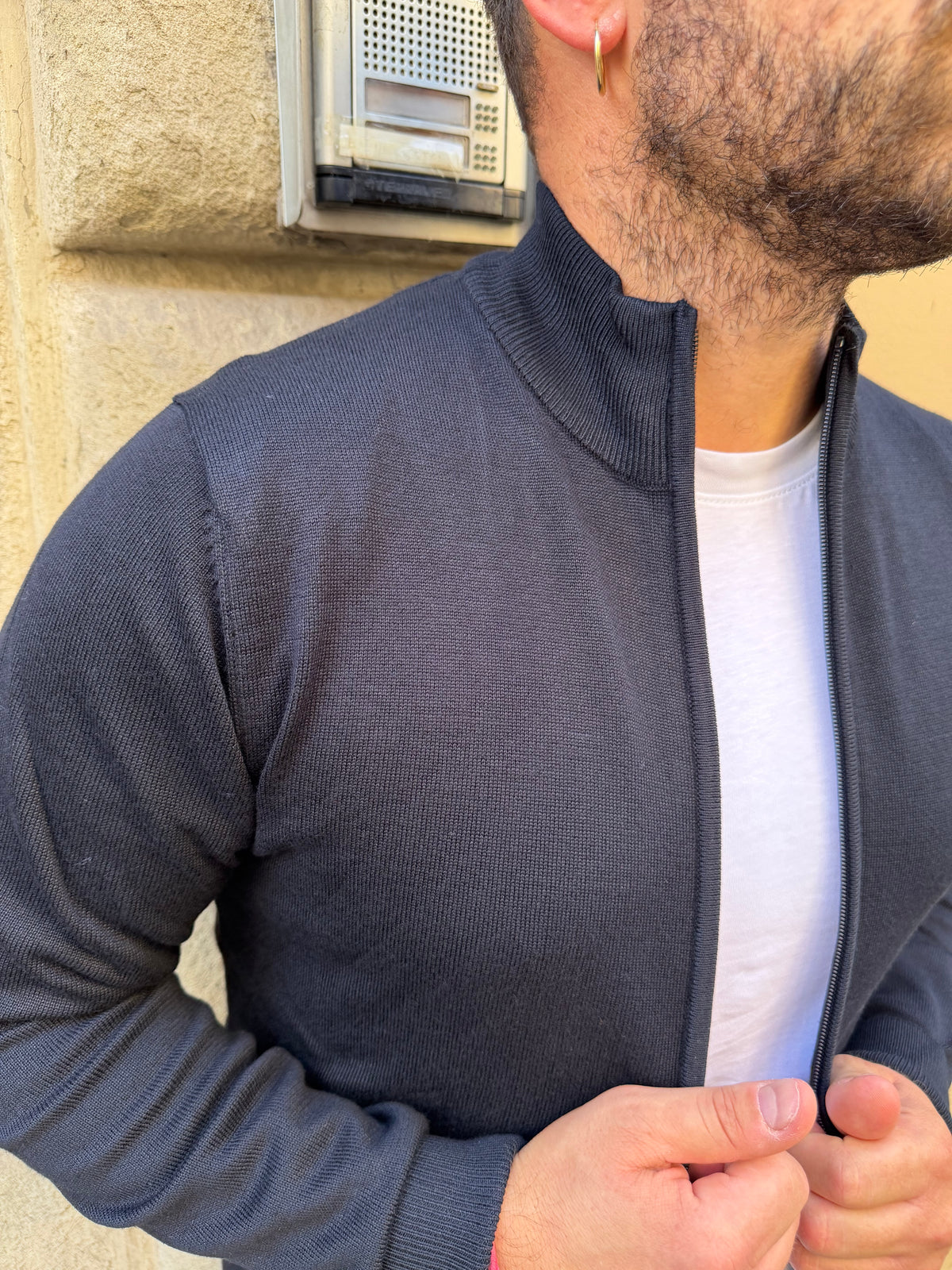Cardigan John di Hamaki-Ho con zip
