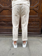 Pantalone coordinato Hamaki-Ho in lino sabbia