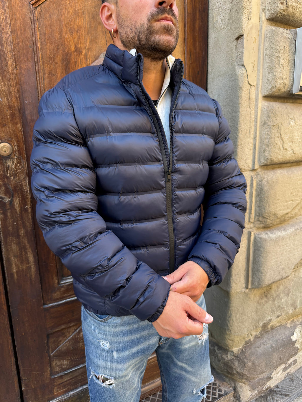 Piumino di Hamaki-Ho blu navy