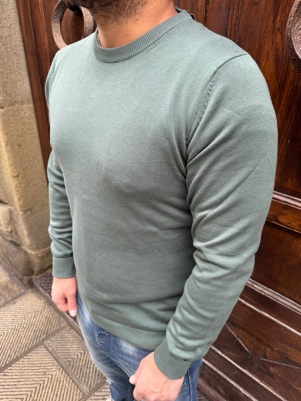 Maglioncino girocollo di Tiffosi verde