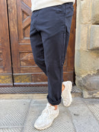 Chinos di Hamaki-Ho in piquet blu navy