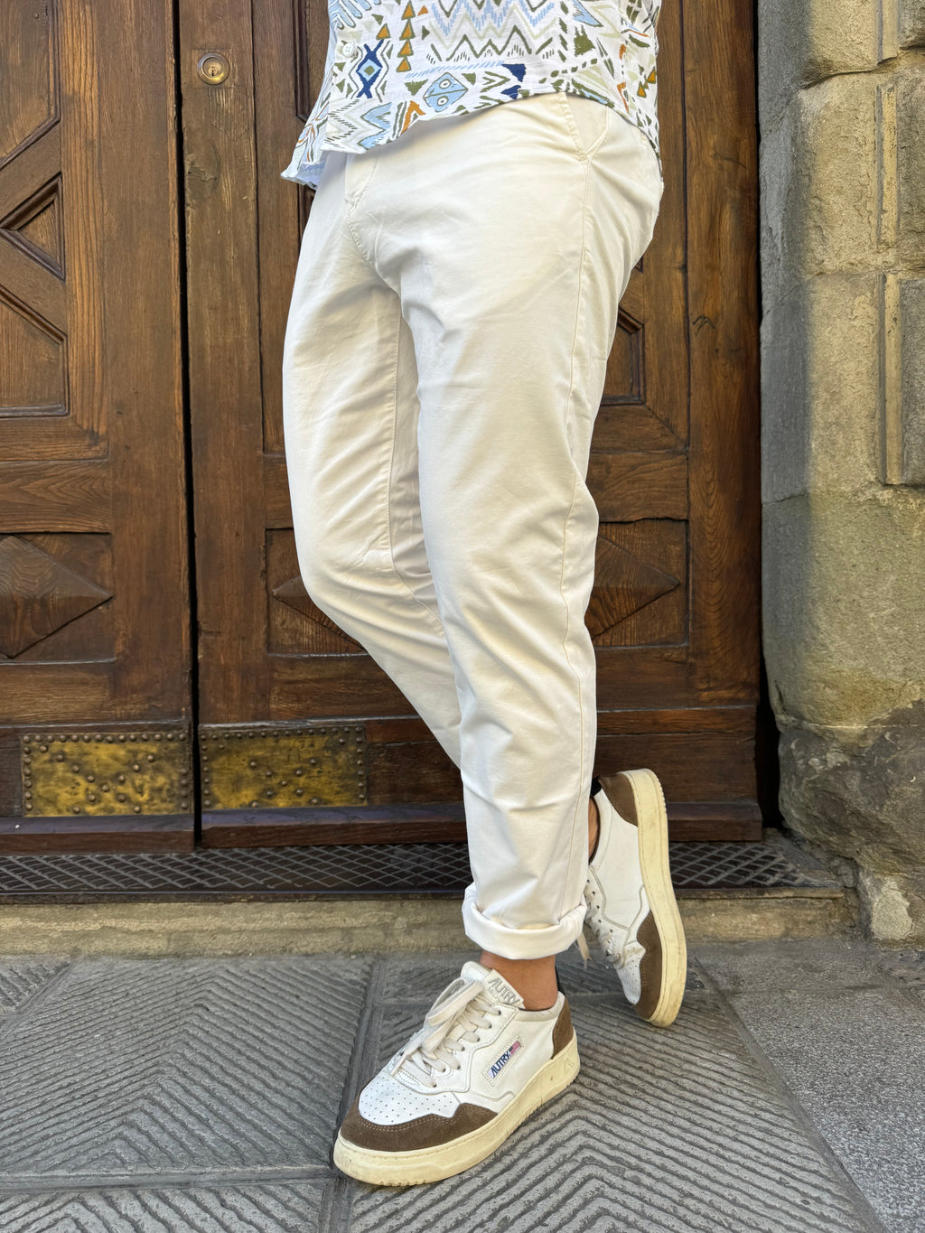 Pantalone Chinos di Tiffosi bianco