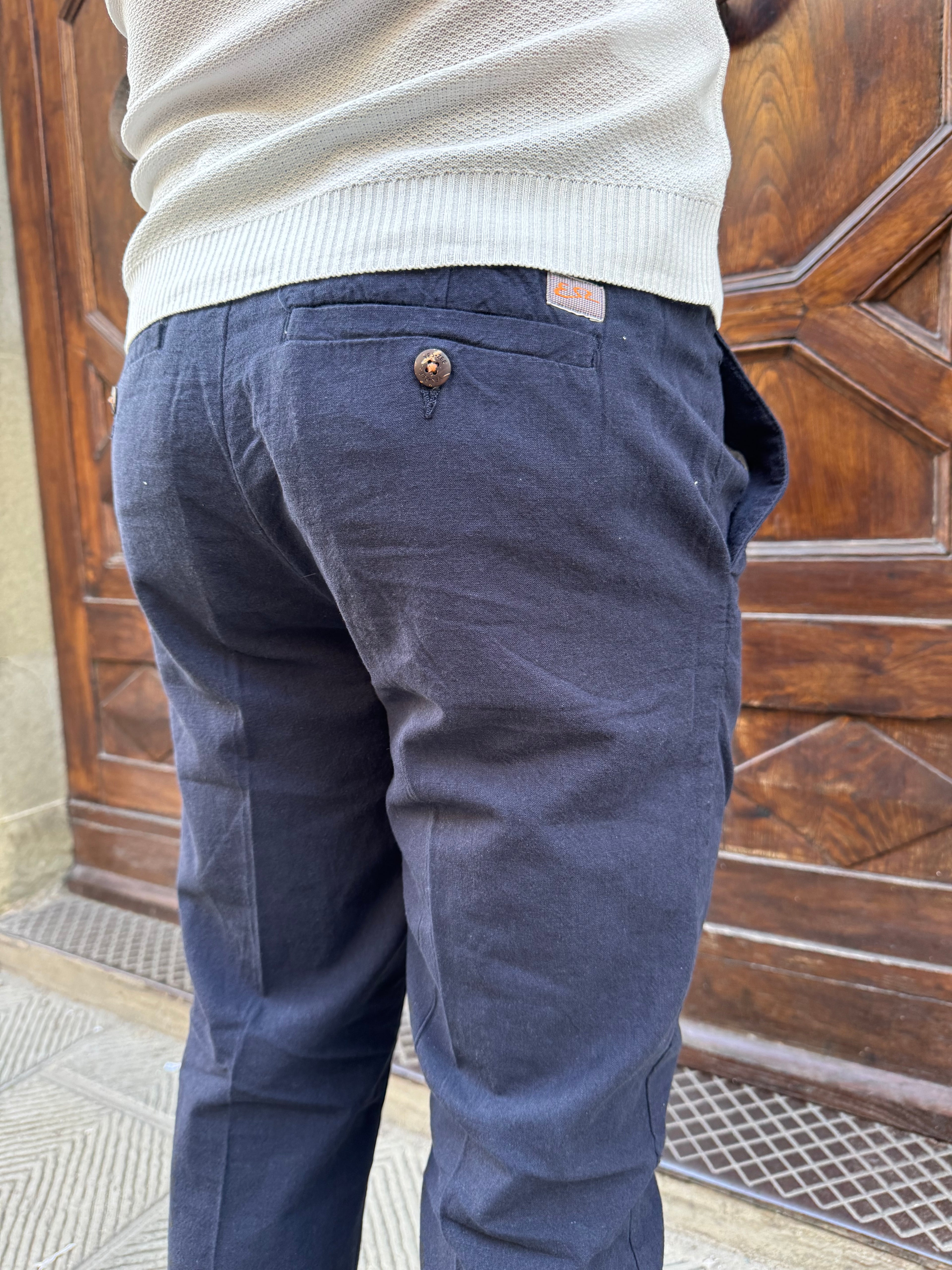 Pantalone Zante blu di Yes Zee