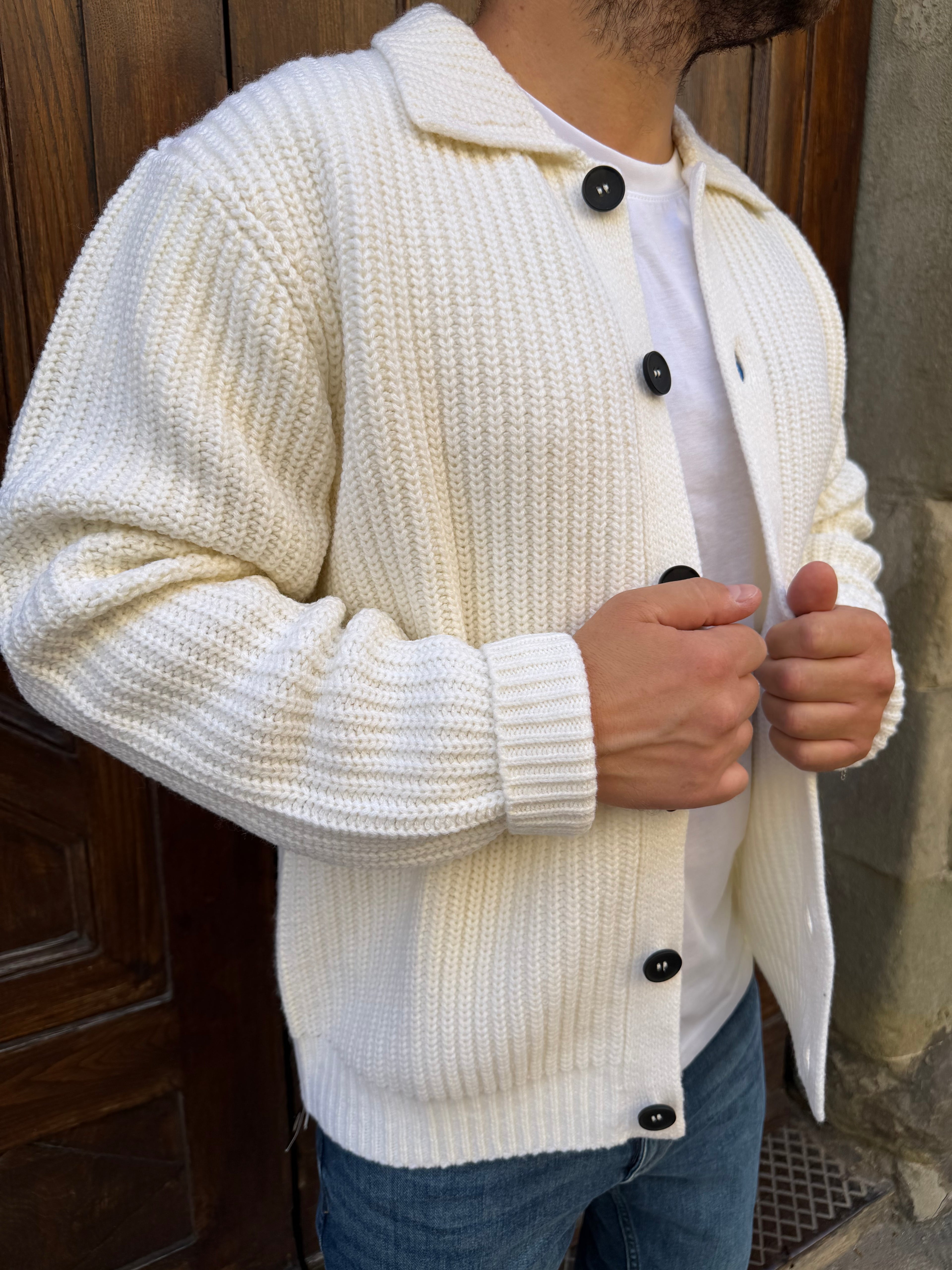 Cardigan Bob di HAMAKI-HO panna