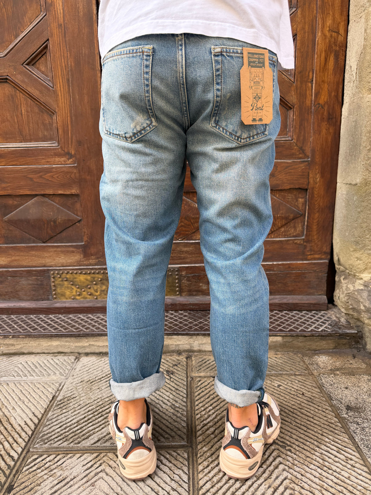 Jeans Yellowstone Cropped di Pont lavaggio sabbia