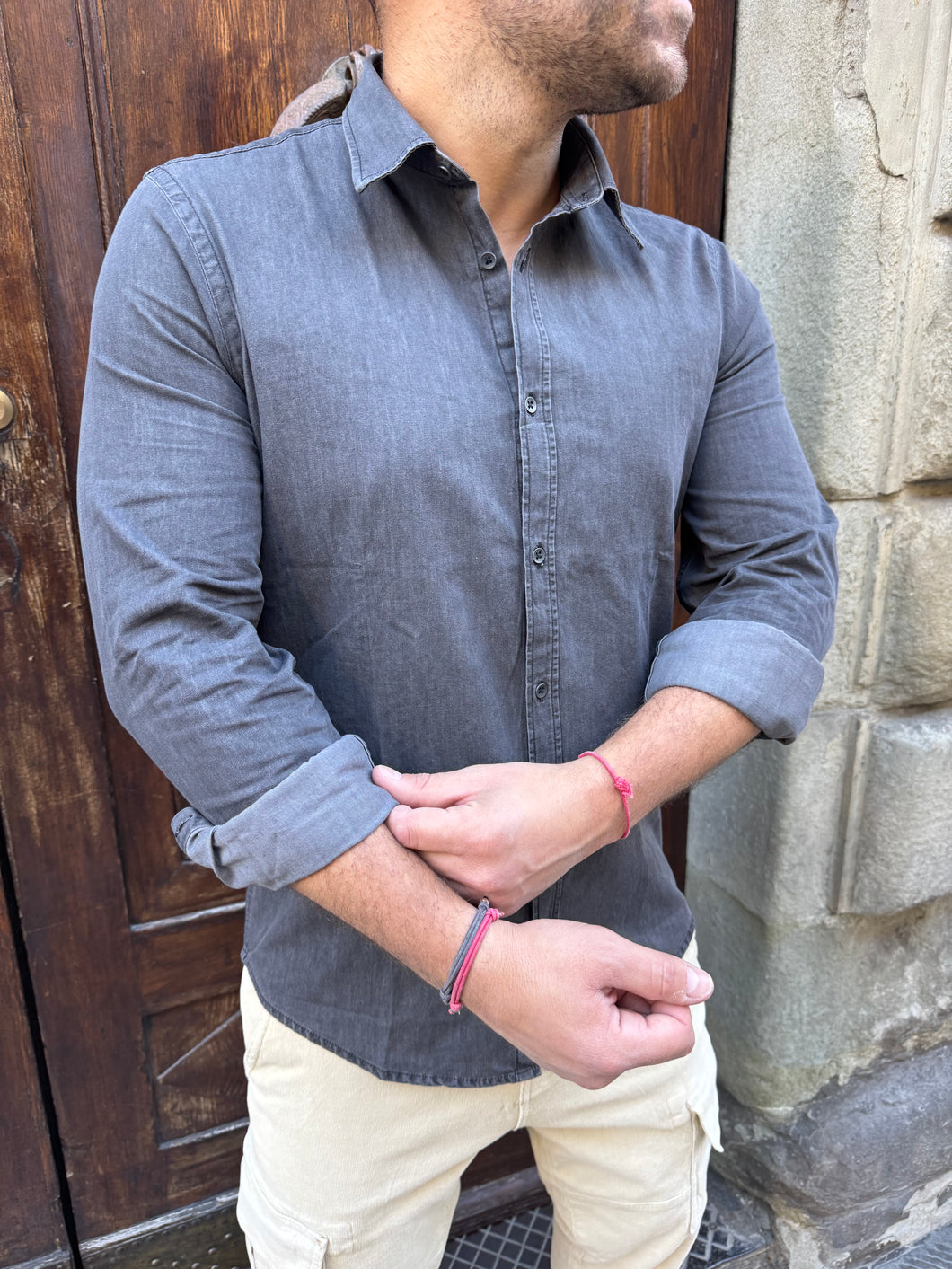 Camicia Jeans Grey di Hamaki-Ho