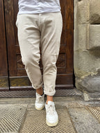 Pantalone Velluto Rocciatore di Telamira panna