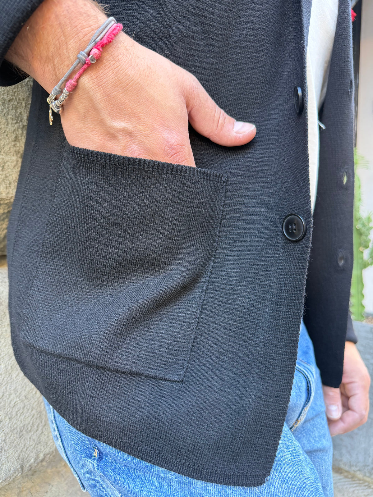 Giacca cardigan Roma di Hamaki-Ho nero