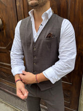 Carica l&#39;immagine nel visualizzatore di Gallery, Gilet coordinato London di 3.9 moro
