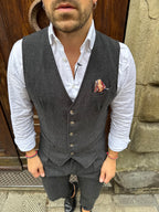 Gilet coordinato London di 3.9 grigio