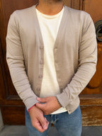 Cardigan Oscar di Tréz tortora