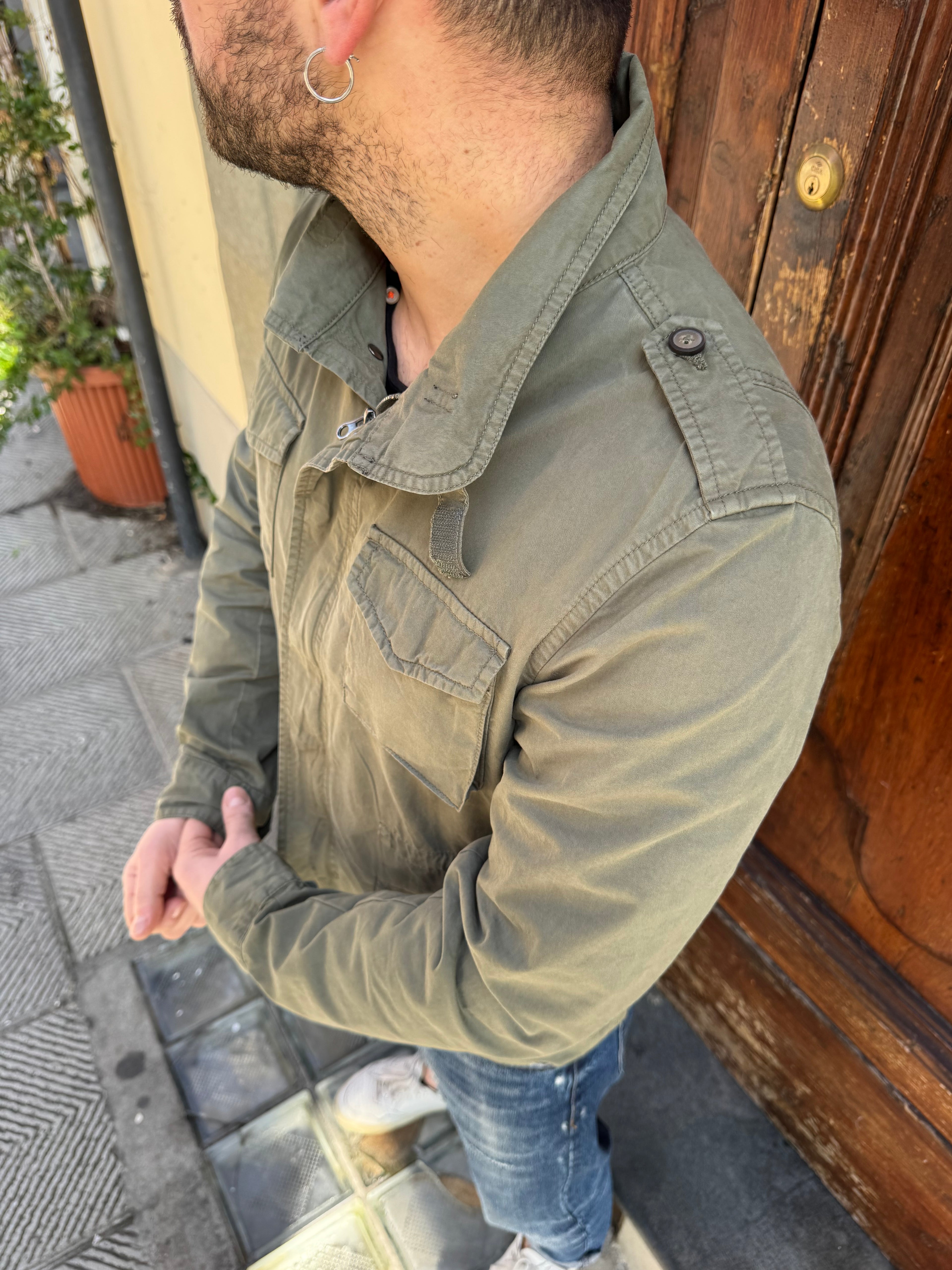 Giacchetto Sahara di Tréz verde militare