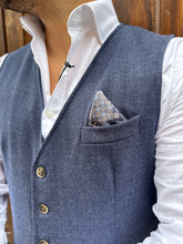 Carica l&#39;immagine nel visualizzatore di Gallery, Gilet coordinato London di 3.9 blu jeans
