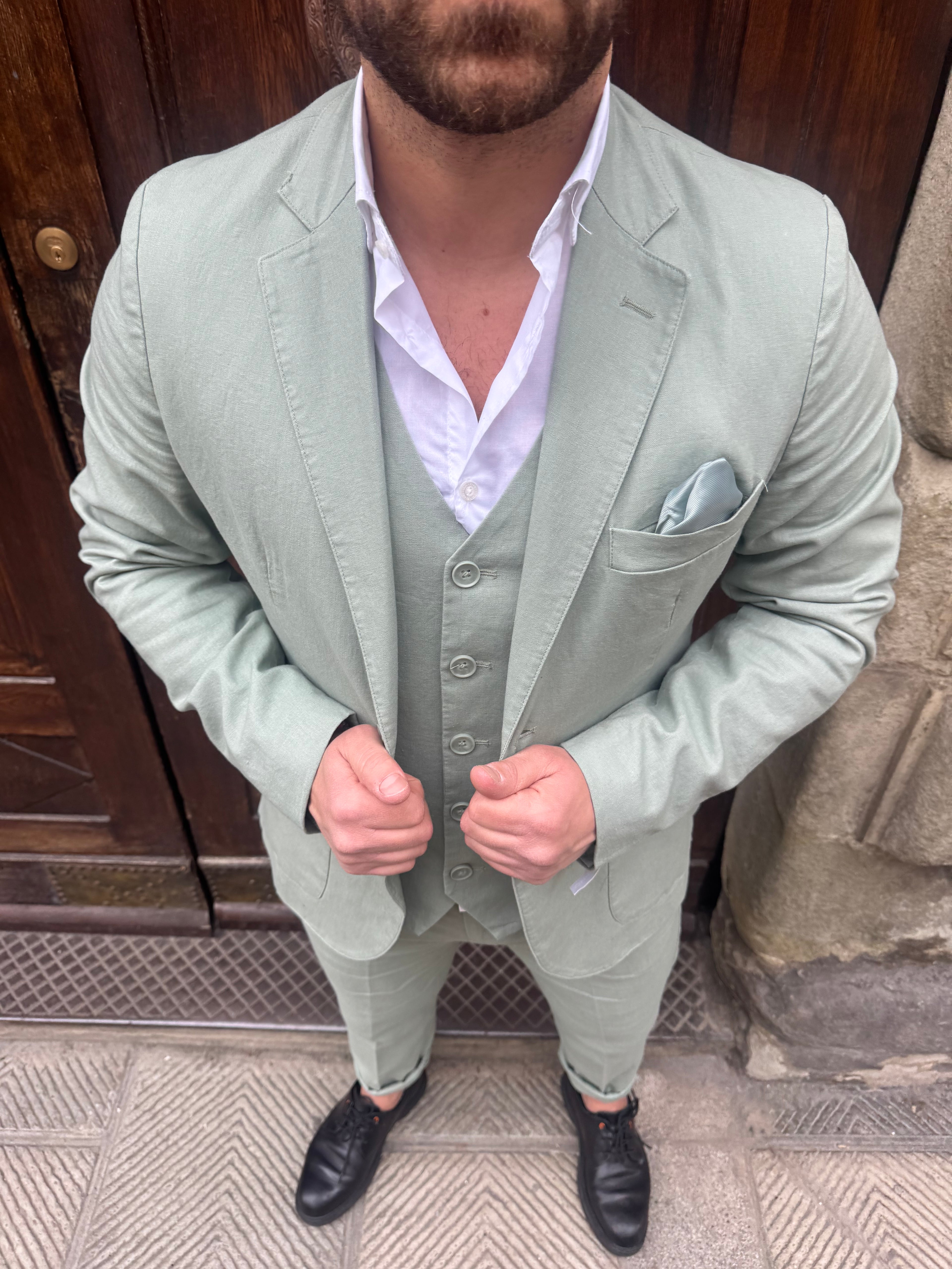 Giacca completo Roger di Hamaki-Ho verde acqua
