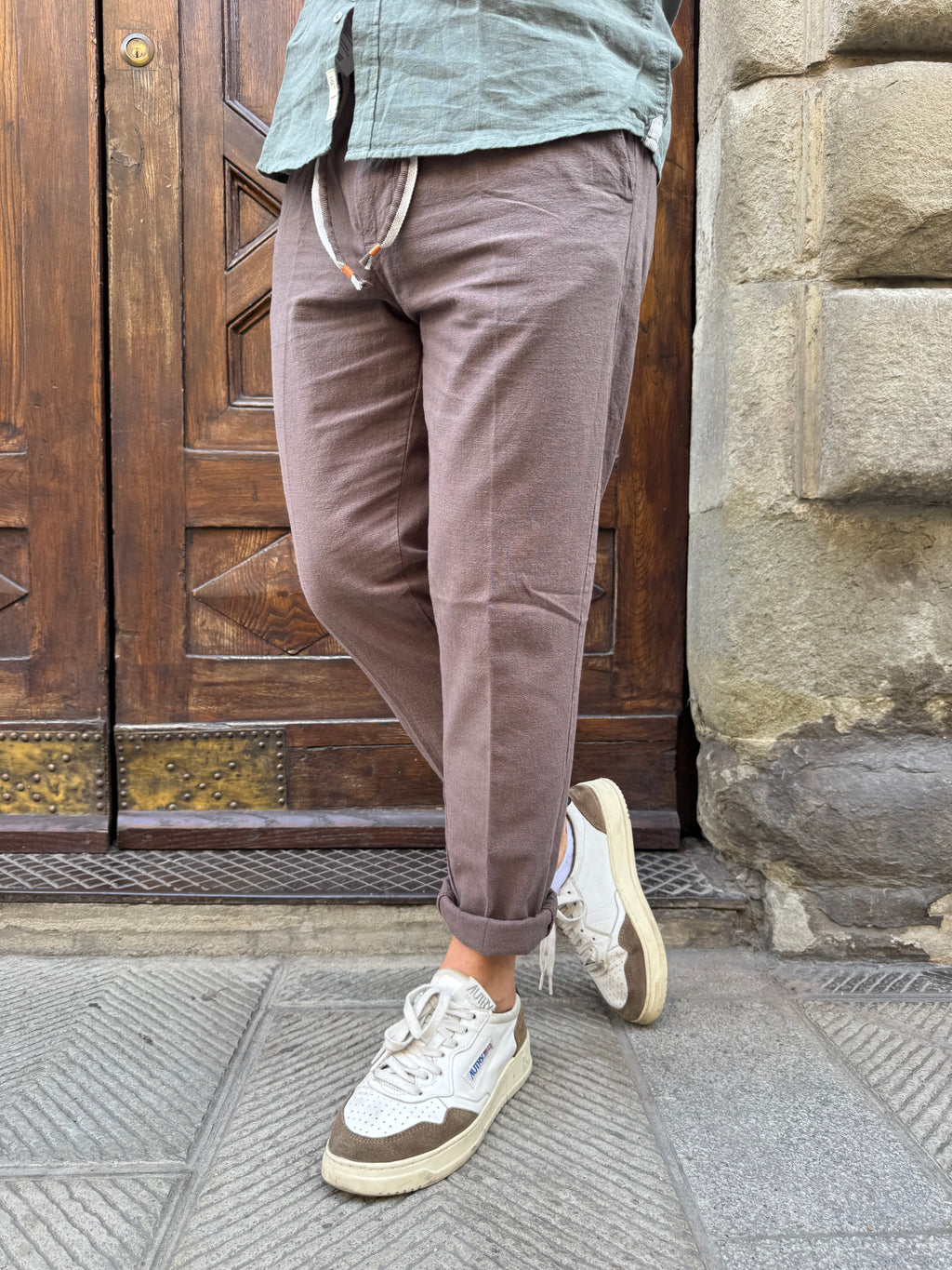 Pantalaccio Zante di Yes Zee in lino tabacco