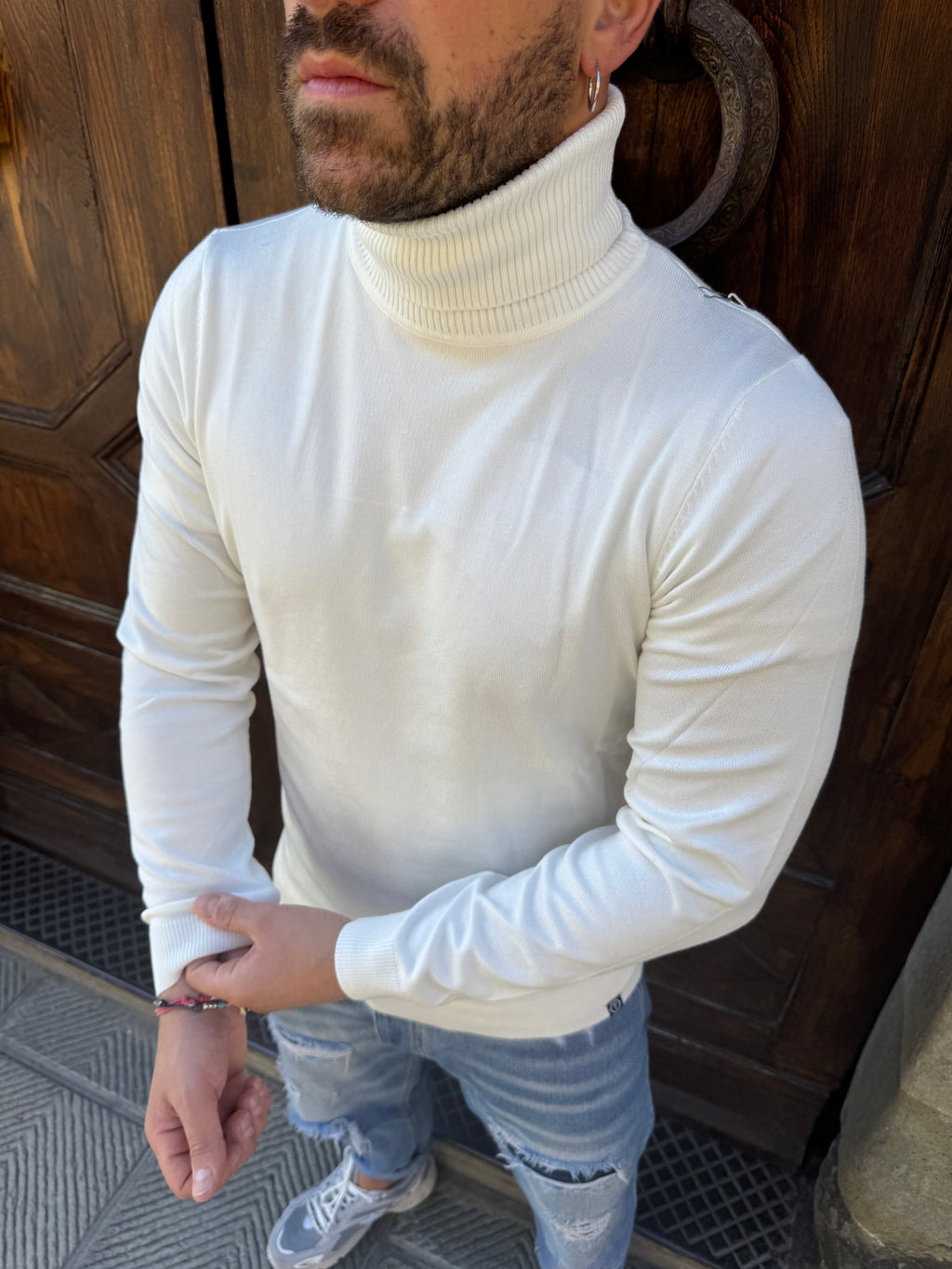 Maglioncino Dolcevita di Telamira panna